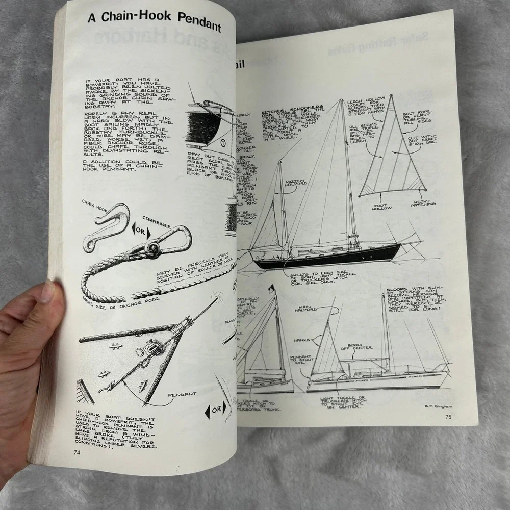 vintage Sailboat do it yourself project book Sailing boat repair knots